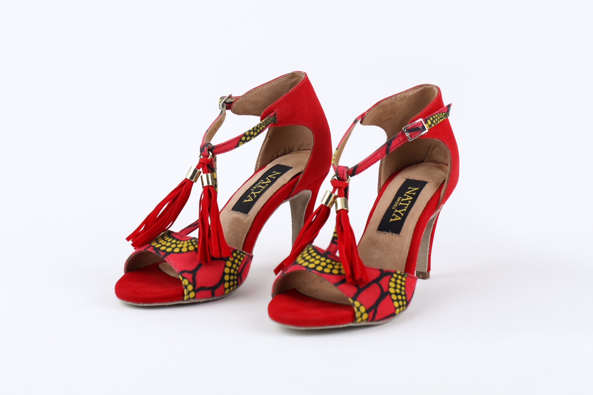Red Kizomba Dance Heels - AYANA | Natya Shoes