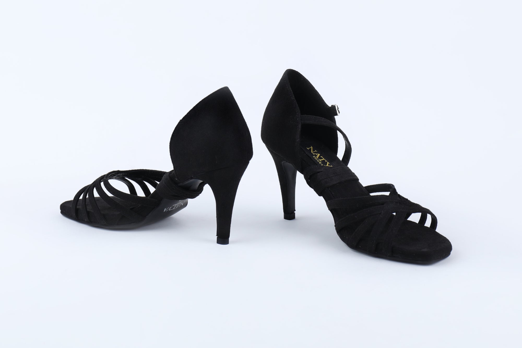 Black Suede Professional Latin Dance Heels - MIA | Natya Shoes