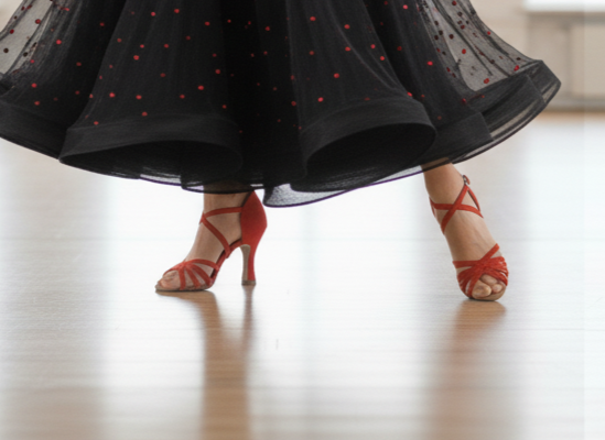 Classic Red Suede Latin Dance Heels - MIA | Natya Shoes