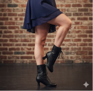 Black Genuine Leather Jazz Character Boots - BROADWAY | Natya Shoes
