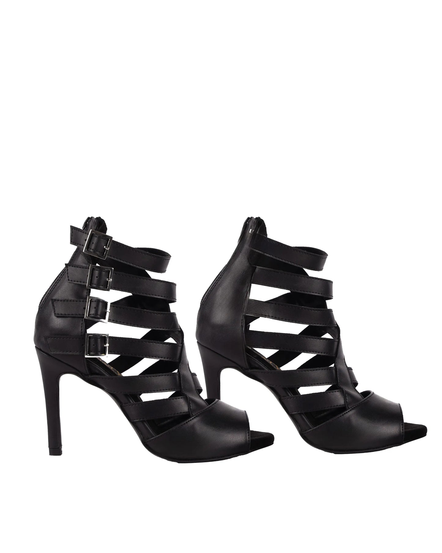 Black Heels with a cage design - CASCADE | Natya Shoes Natya Shoes