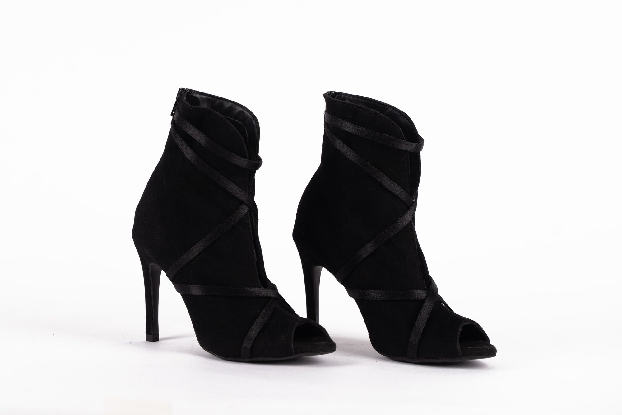 Black Booties in Suede - SIERRA | Natya Shoes