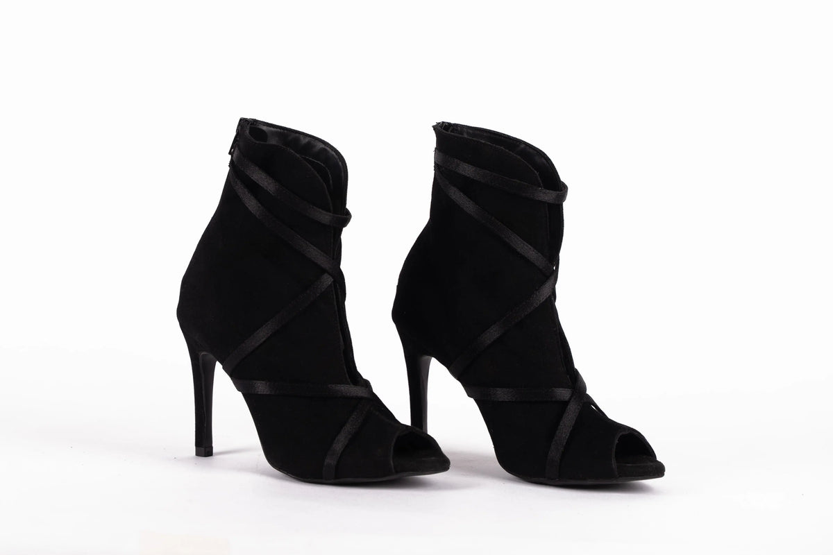 SIERRA Black Suede Booties – view 4