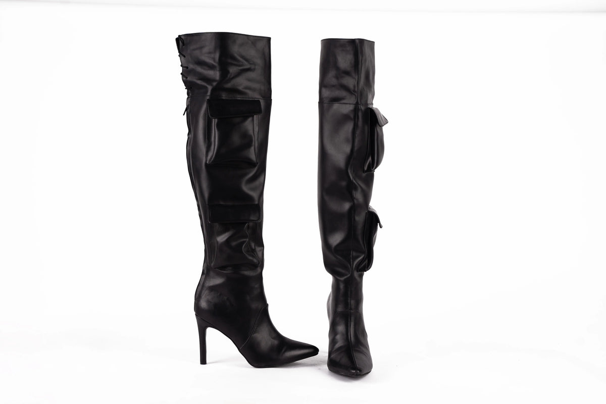 CAROL Pointed Long Boots With Pockets – view 6