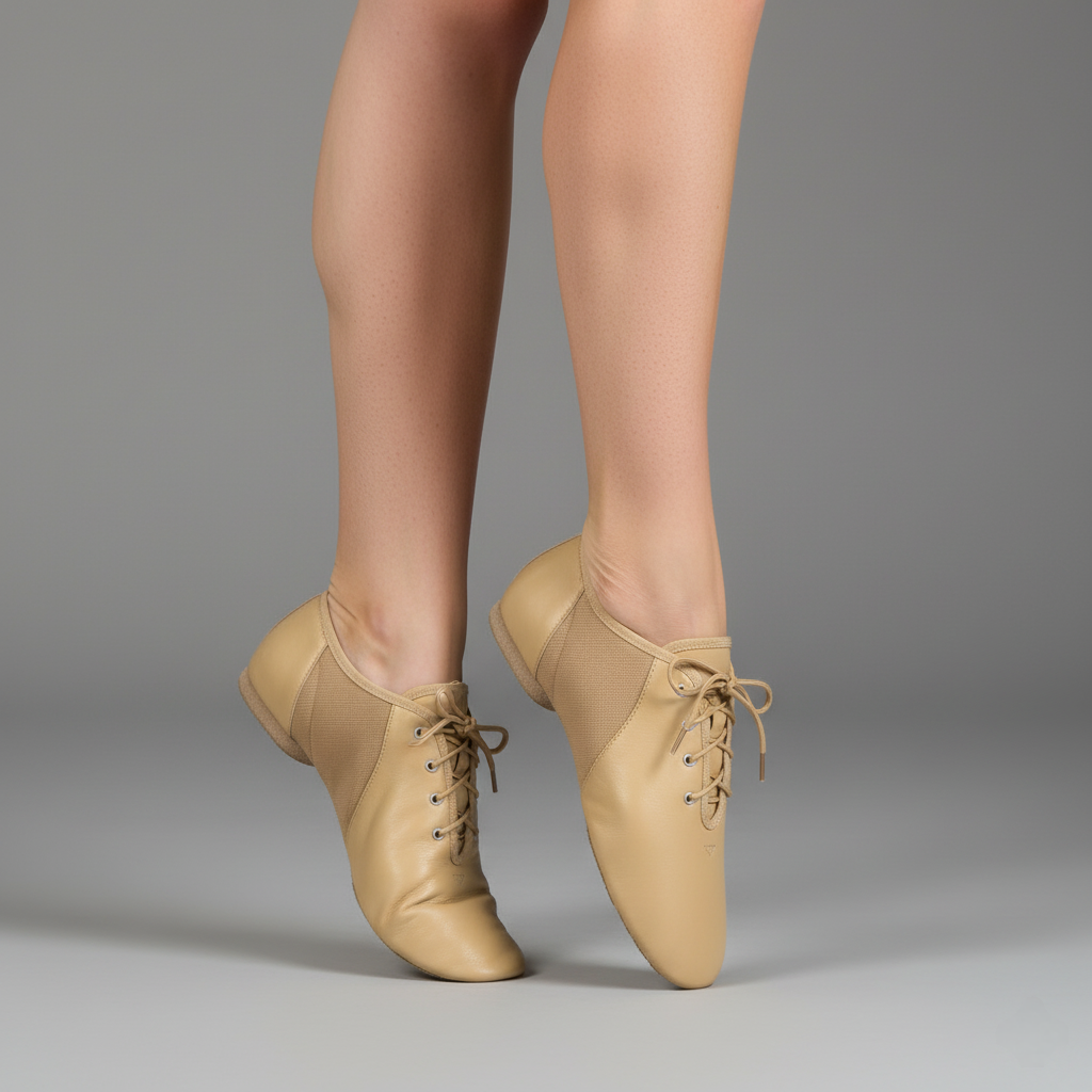 Beige Jazz & Latin Dance Shoes - JADE | Natya Shoes