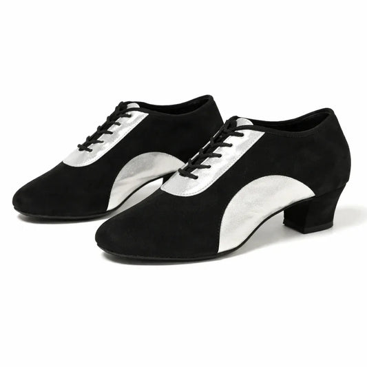 Black/Silver Mambo Dance Shoes - Soul | Natya Shoes Natya Shoes