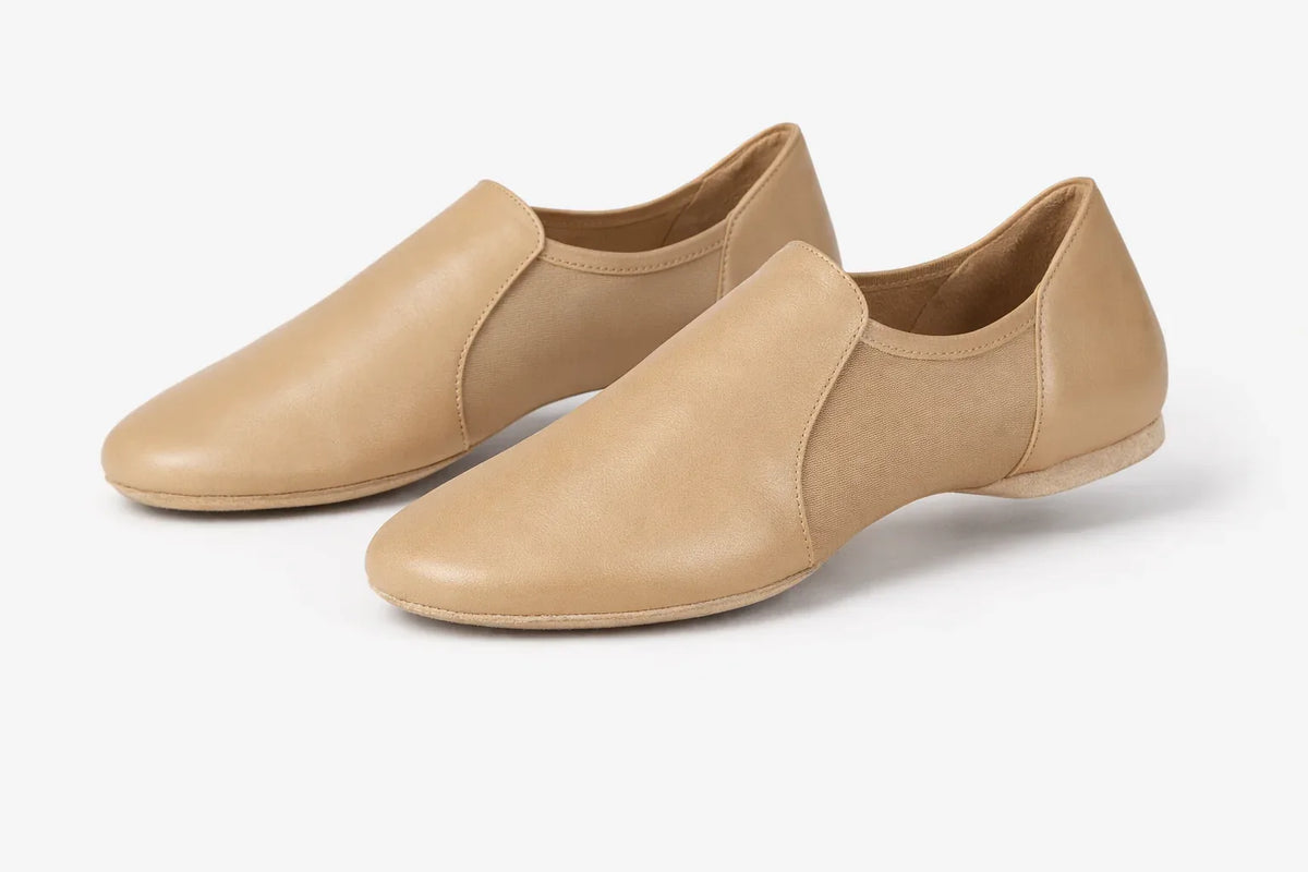 AMBER Beige Leather Dance Practice Shoes – view 2