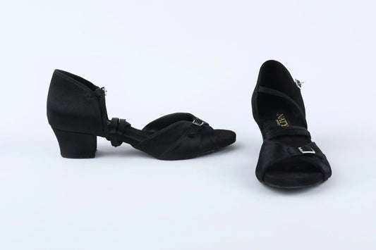 Black Adjustable Latin Dance Heels - VENICE | Natya Shoes
