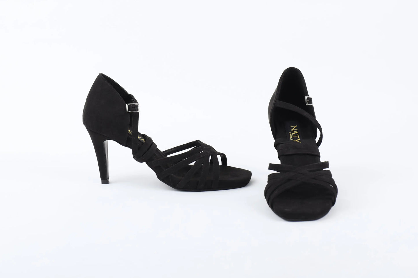Black Suede Professional Latin Dance Heels - MIA | Natya Shoes