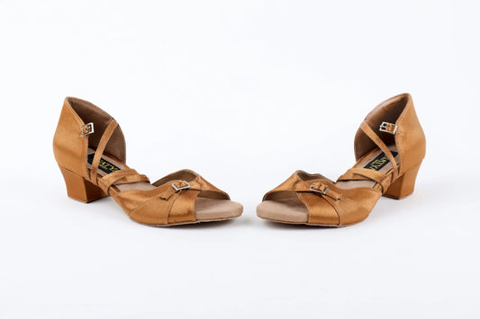 Bronze Adjustable Latin Dance Heels - VENICE | Natya Shoes
