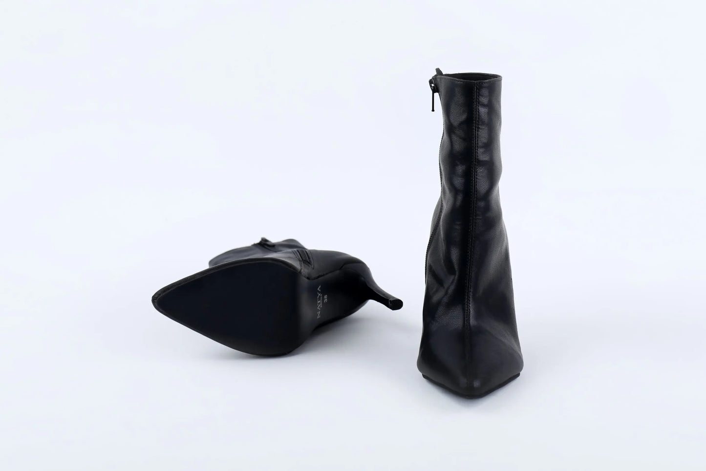 Black Pointed closed Toe Boots - NOVA | Natya Shoes Natya Shoes