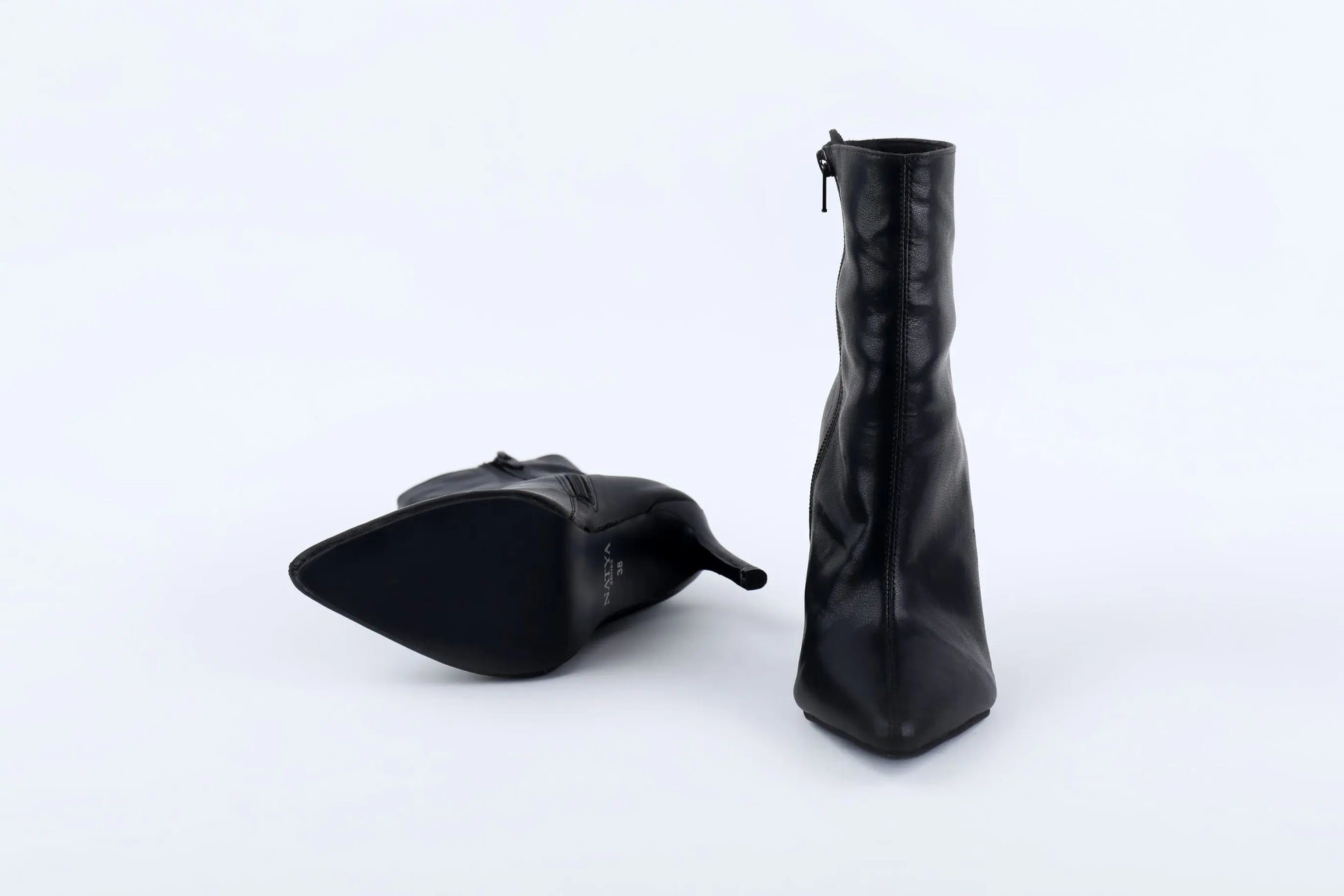 Black Pointed closed Toe Boots - NOVA | Natya Shoes Natya Shoes