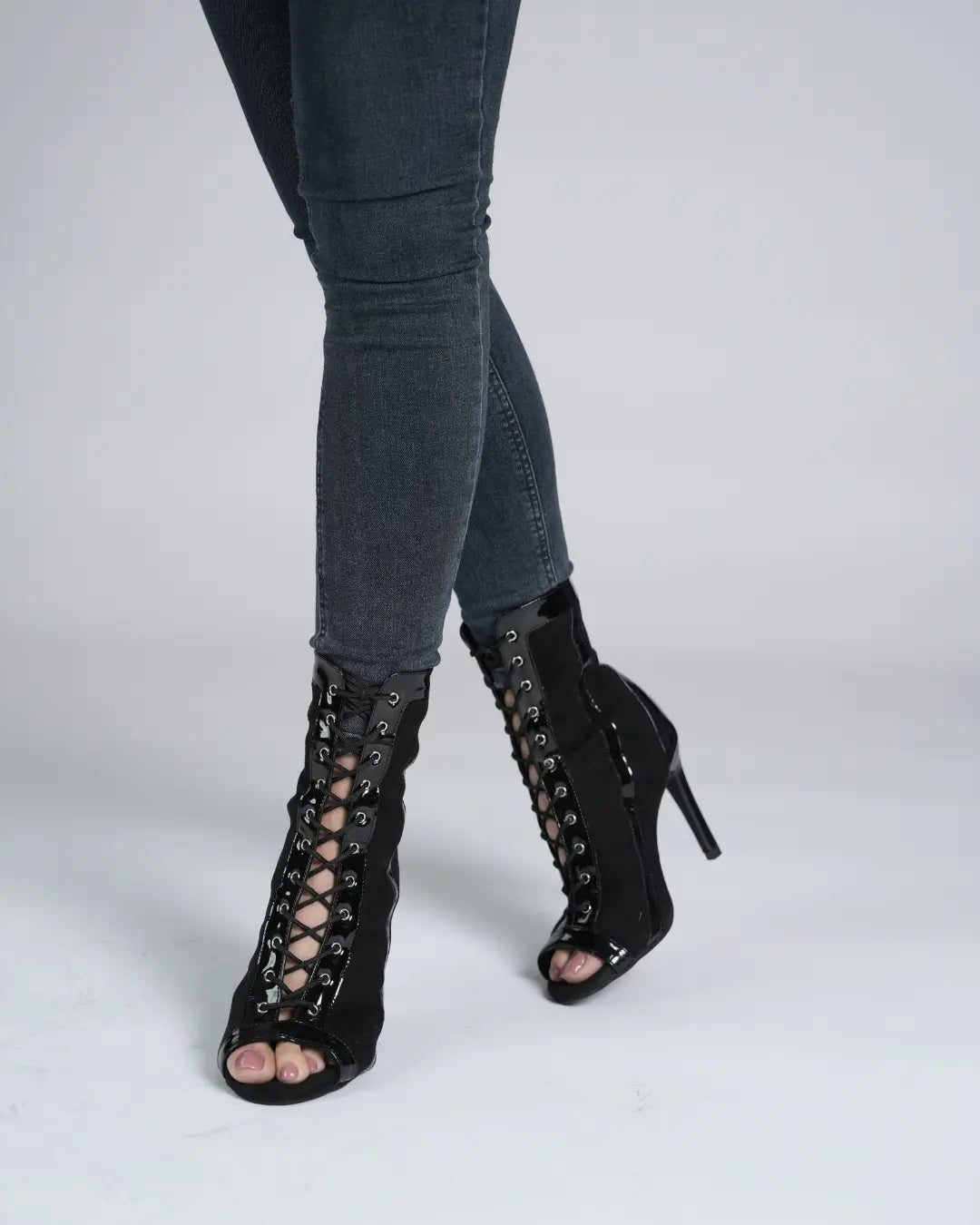 Black Suede Ankle Booties - TWIST | Natya Shoes Natya Shoes