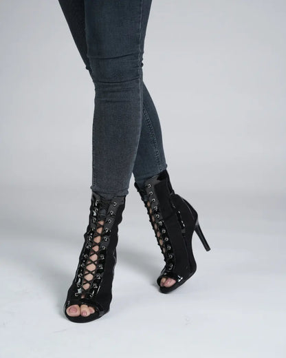 TWIST Black Suede Ankle Booties – view 2