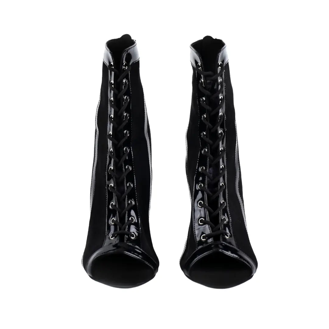 Black Suede Ankle Booties - TWIST | Natya Shoes Natya Shoes