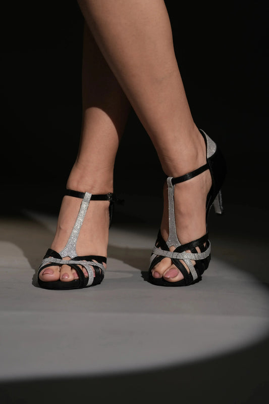 Black Latin Dance Heels - BREEZE | Natya Shoes Natya Shoes