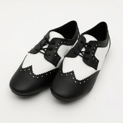 TWINS Black & White Latin Dance Shoes – view 2