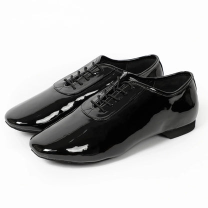 JASPER Black Glossy Practice Dance Shoes – view 3