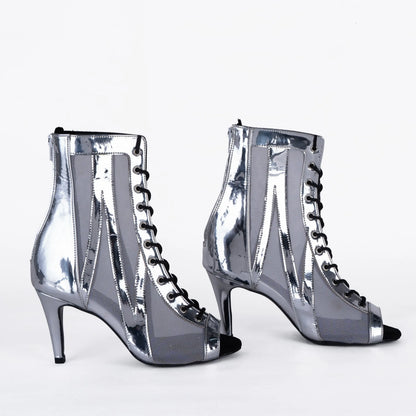 AURA Silver Reflective Ankle Booties – view 4