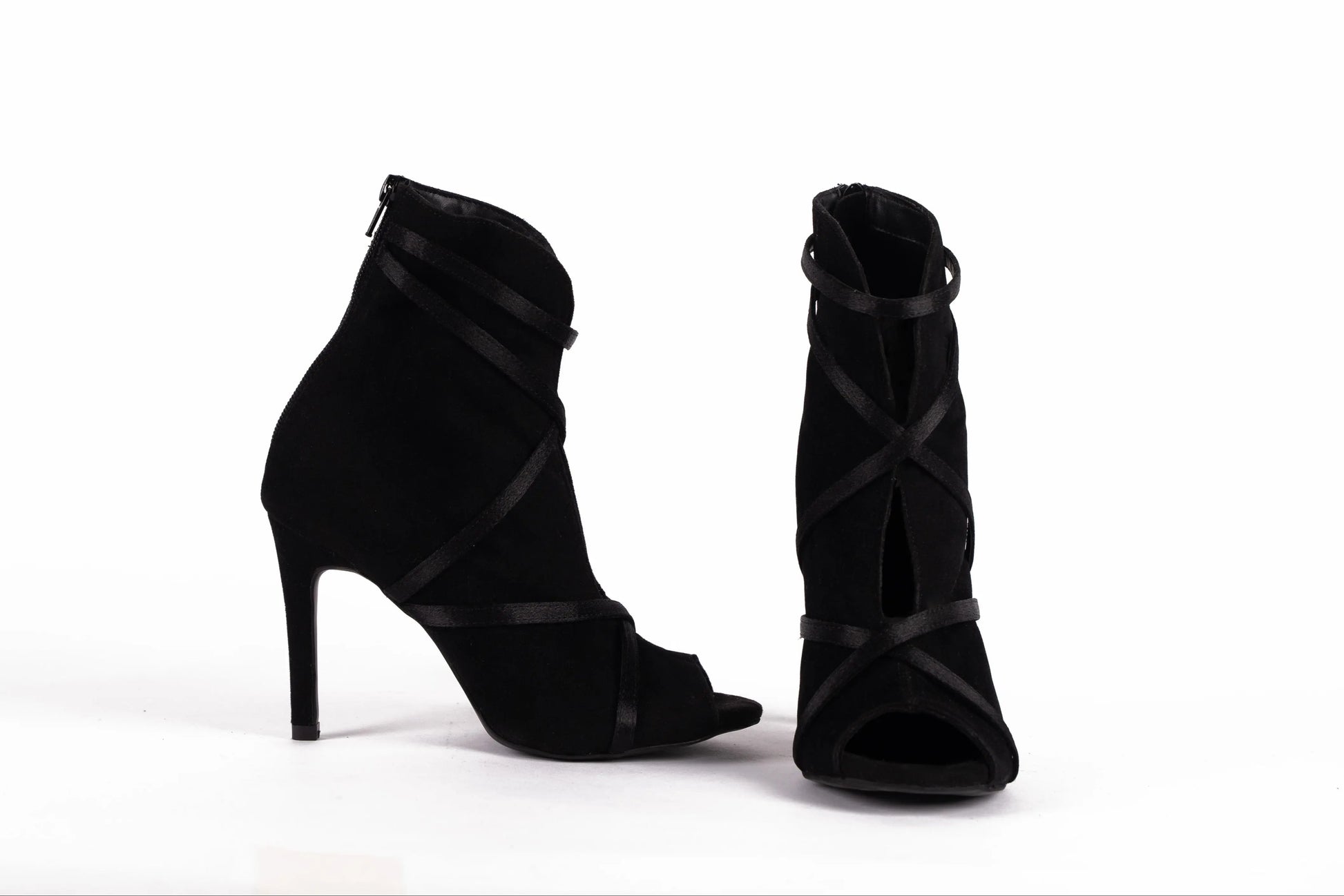 Black Booties in Suede - SIERRA | Natya Shoes Natya Shoes