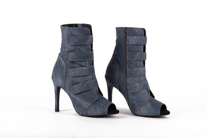 Blue Open toe Heels in Denim - DENIM | Natya Shoes Natya Shoes