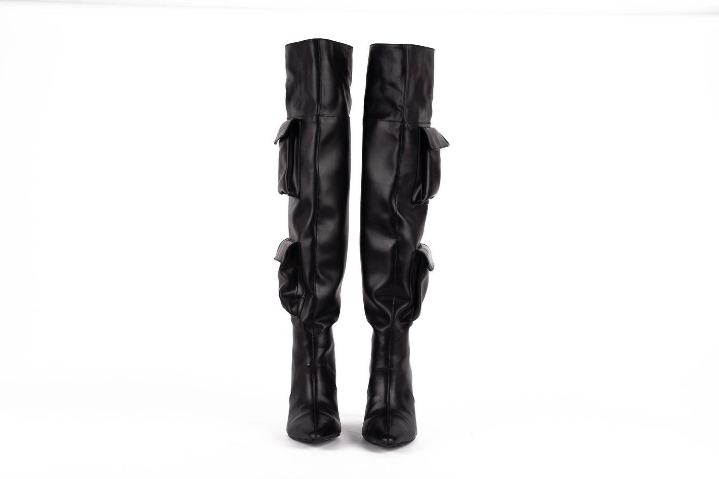 Pointed Closed Toe Long Boots with Pockets - CAROL | Natya Shoes Natya Shoes