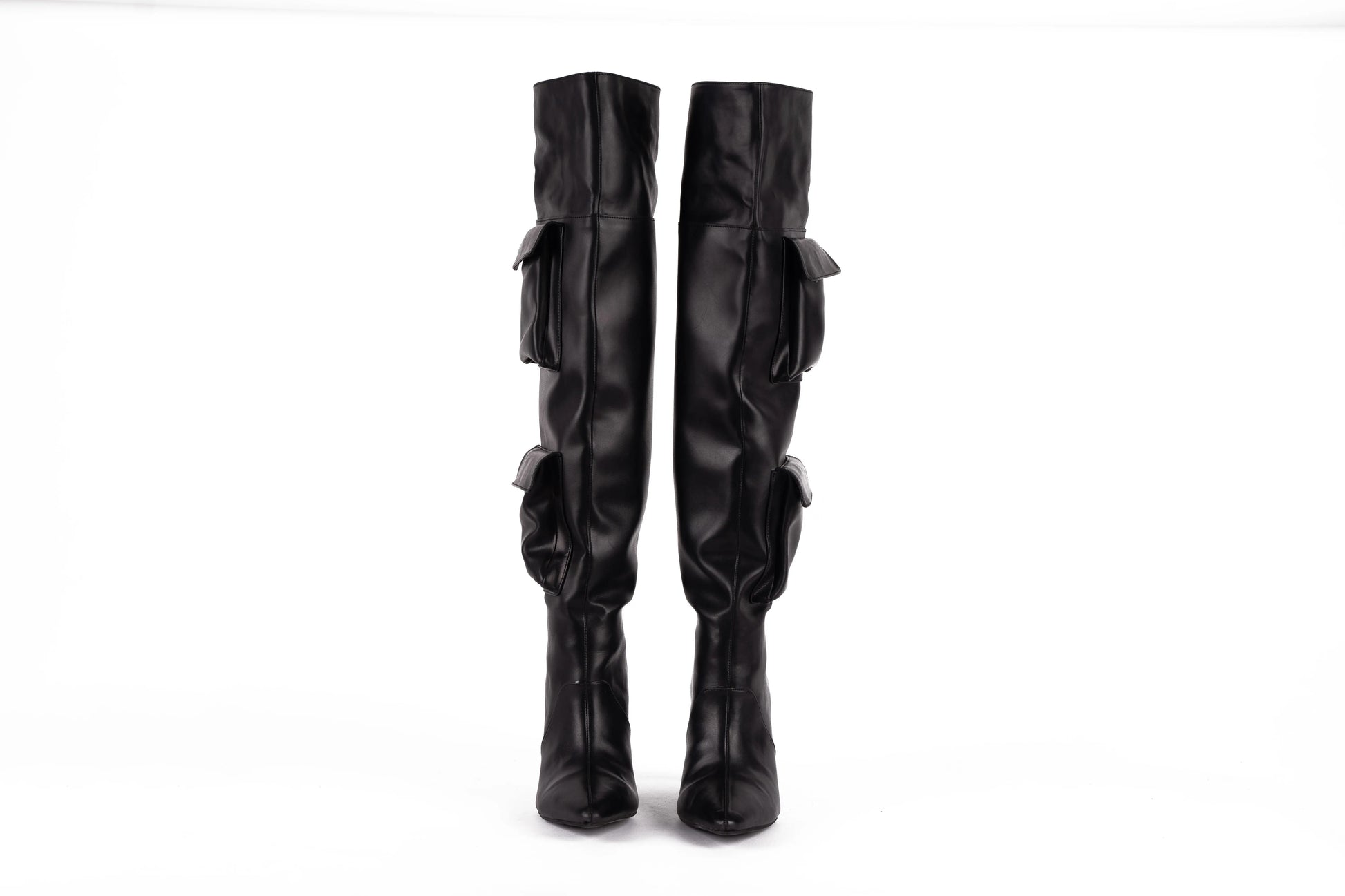 Pointed Closed Toe Long Boots with Pockets - CAROL | Natya Shoes Natya Shoes