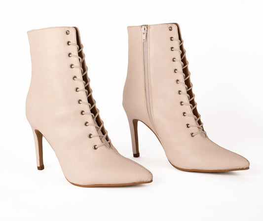 Off-White closed toe pointed laceups - RYDER | Natya Shoes Natya Shoes
