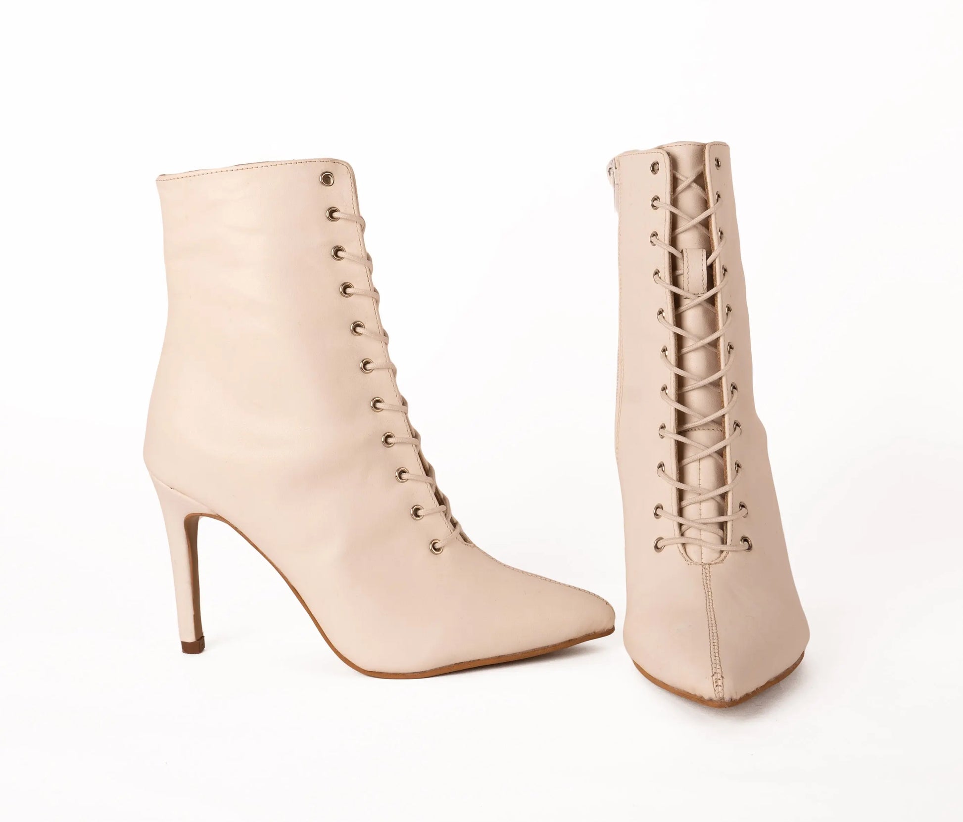Off-White closed toe pointed laceups - RYDER | Natya Shoes Natya Shoes
