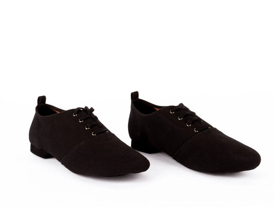 Black Canvas Jazz Dance Shoes - ARIES | Natya Shoes