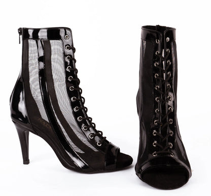 TULIP Black Booties With Mesh – view 3