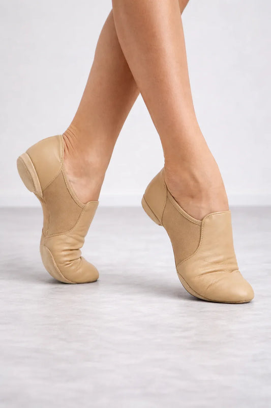 Beige Genuine Leather Dance Shoes- AMBER | Natya Shoes Natya Shoes