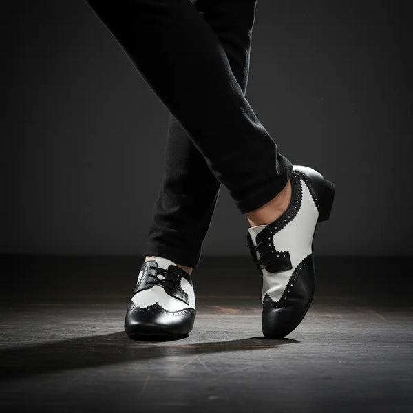 Black & White Latin Shoes - Twins