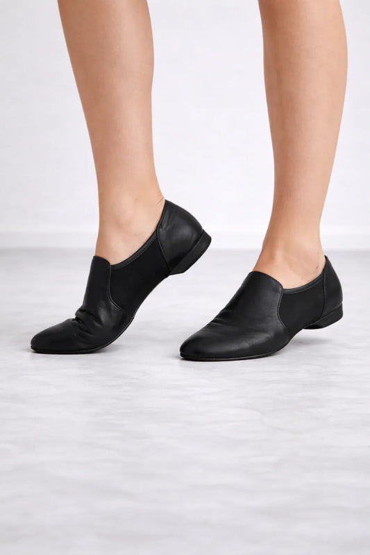 Black Genuine Leather Dance Shoes- AMBER | Natya Shoes Natya Shoes