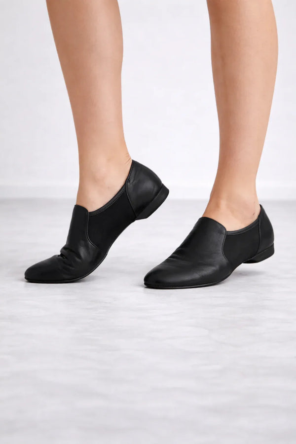 Black Genuine Leather Dance Shoes- AMBER