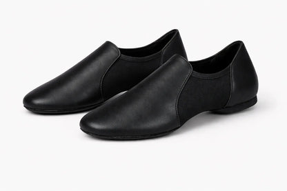 AMBER Black Leather Dance Practice Shoes – view 2